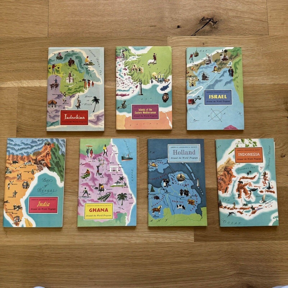 American Geographical Society Around the World Program Boxed Set 7 Books